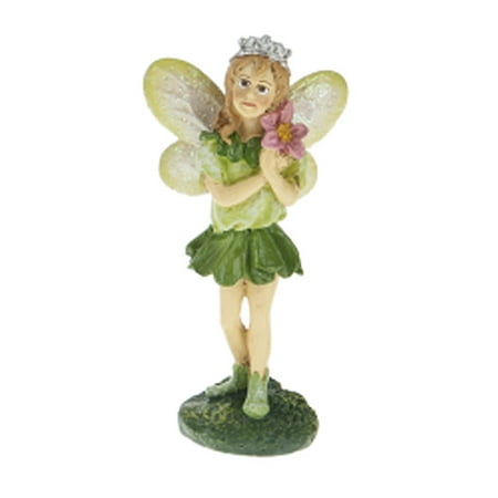 Irish Fairy Figurine With Yellow Wings and Silver Colored Tiara - By Ganz