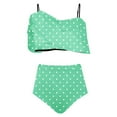 thumbnail image 5 of Tankini Bathing Suits for Women Ruffle Tank Top Polka Dots Modest Slimming Bodycon Swimwear High Waisted Bikinis, 5 of 6