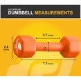 thumbnail image 4 of Fitness Alley Juego de 2 mancuernas de entrenamiento recubiertas de neopreno de 5 lb - Antideslizantes antideslizantes con agarre suave Mancuernas para ejercicios y ejercicios - Pesas de mano con form, 4 of 5