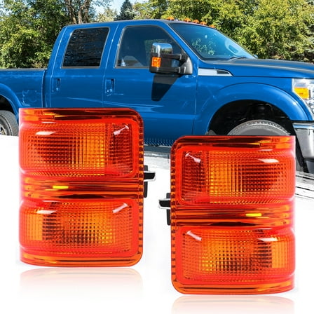 Kojem Side Mirror Turn Signal Lights for 2008-2016 Ford F-250 F-350 Amber Lens