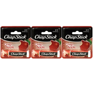 ChapStick Lip Balm, Crisp Apple, 3 Pack