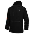 thumbnail image 6 of Little Donkey Andy Mens Fleece Hoodies Water Repellent, Thermal Insulation Pullover Hooded Sweatshirt UPF50+ (Black L), 6 of 7