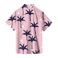 thumbnail image 5 of Mens Hawaiian Shirt Short Sleeve Summer Big and Tall Tropical Print Button Down Shirts for Men Trendy Holiday Beach Shirts Red 5XL, 5 of 7