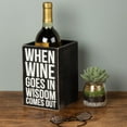 thumbnail image 2 of Single Wine Box - "When Wine Goes In Wisdom Comes Out" 4.75" x 7.25" x 4.75", 2 of 2