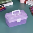 thumbnail image 4 of Caja de almacenamiento de plástico transparente Acuarela Caja de usos múltiples de pintura al óleo p Tomshoo  Morado, 4 of 7