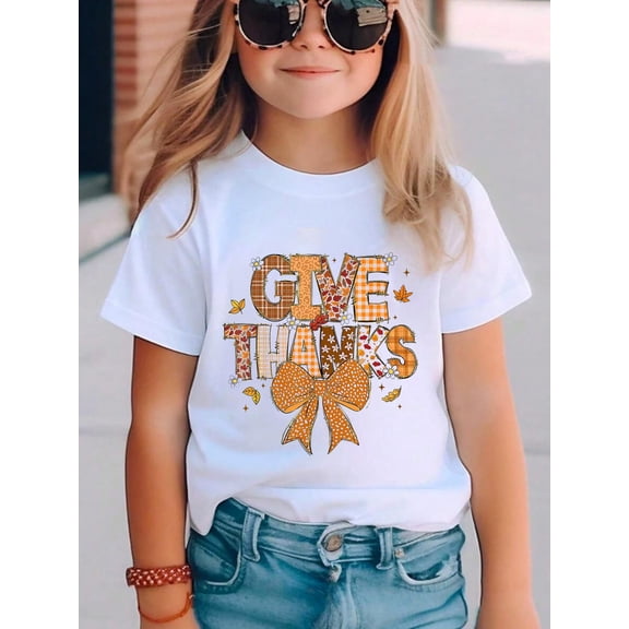Bruh Give Thanks Funny Thanksgiving Turkey Thankful Boys KidsCotton Graphic Tee Comfortable Party Dress T-Shirt