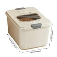 thumbnail image 2 of Airtight Food Storage Container for Dogs and Cats with Clear Lid and Measuring Cup for Baking Supplies Flour Rice Pantry Storage Cereal Organizing, 2 of 3