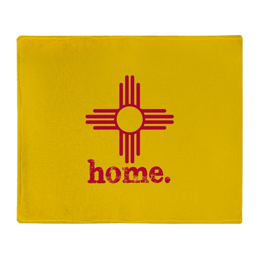 CafePress New Mexico Zia Symbol Yellow Throw Blanket Soft Fleece