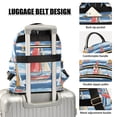 thumbnail image 3 of FORMRS Mini Backpack Purse for Women Quilted Travel Daypack Casual Shoulder Bag, Red Sailboats, 3 of 7