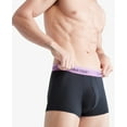 thumbnail image 3 of Calvin Klein Micro Stretch Low Rise Trunks 3-Pack Black/Ameythyst/Silver Birch/Midnight 2XL (44"-46"), 3 of 3