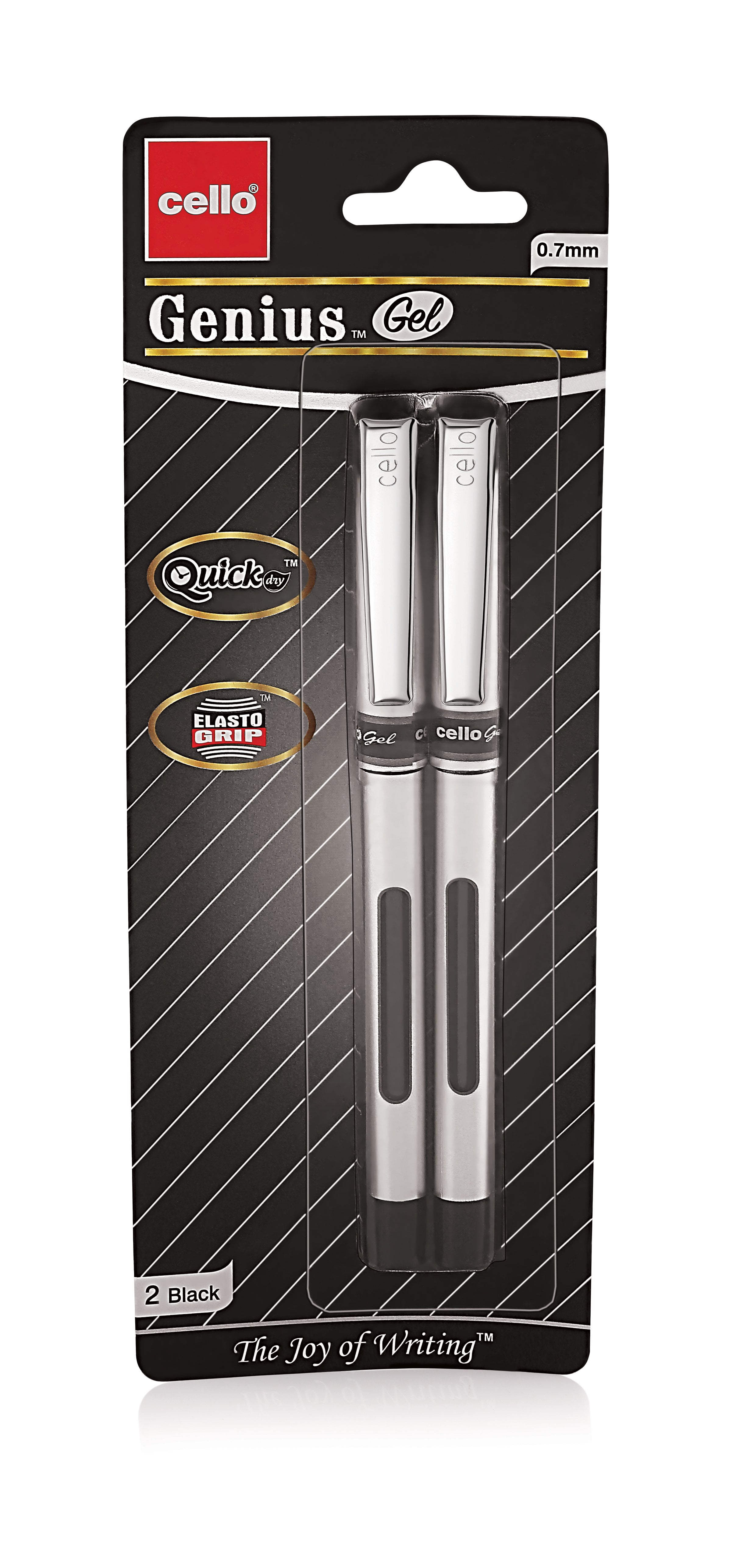 40x Cello Topball Click Retractable Ballpoint Pen Black Extra Smooth,Elasto Grip 