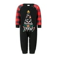 thumbnail image 3 of Christmas Family Matching Pajamas Sets for Family Christmas PJ's Letter Print Top and Plaid Pants Xmas Jammies Sleepwear Mommy and Me Pajamas Christmas Outfit, 3 of 10