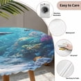 thumbnail image 3 of Shark Coastal Round Tablecloth for 36-44 Inch Tables, Fitted Table Cover with Elastic Edge, Summer Beach Coral Ocean Nautical Waterproof Outdoor Table Cloth Protector for Patio Garden Dinner Picnic, 3 of 9