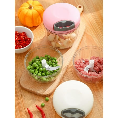 

1pc 900ml Manual Pull String Grater Simple Plastic Manual Box Grater For Kitchen Pink