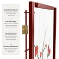 thumbnail image 4 of Oriental Furniture 7 Ft Tall Cherry Blossom Shoji Screen, rosewood color, 4 panel, 4 of 6