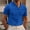 Blue, variant on Mens Polo Shirts Casual V Neck Textured Slim Fit Solid Short Sleeve Cotton Waf Fle Knit Soft Tees Activewear