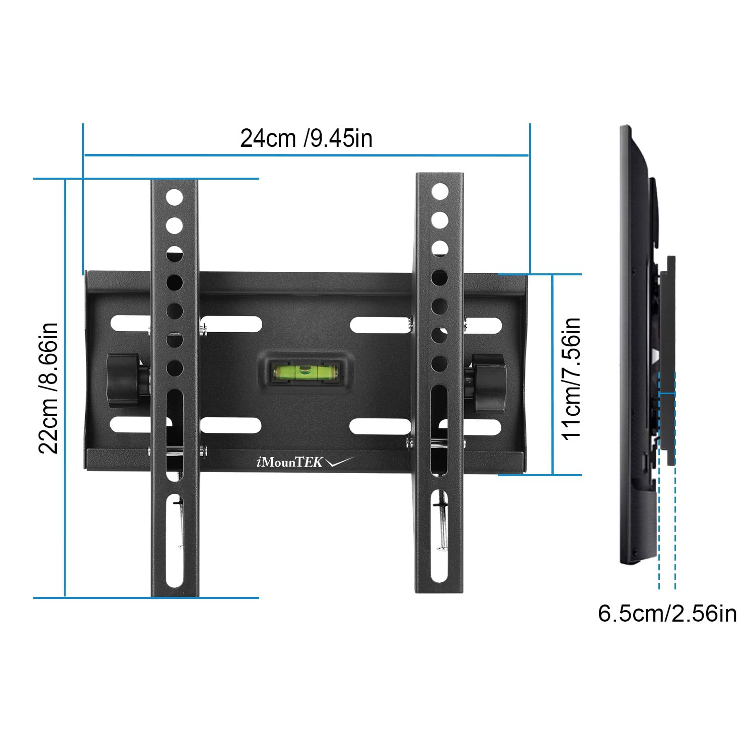 Moclever TV Wall Mount Bracket Tilt TV Rack for 23-42in LED LCD PLASMA Flat TV VESA 200x200mm, Black