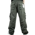thumbnail image 2 of YM YOUMU Men Cargo Pants Loose Baggy Hip Hop Trousers with Pocket, 2 of 4