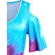 thumbnail image 3 of Talla grande Hombro frío Flote Sleeve Tie tinte Tee Rosegal Camisetas tallas grandes, 3 of 5