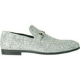 thumbnail image 3 of bravo! Men Dress Shoe PROM-2 Loafer Modern Metallic Glitter for Wedding Prom Black and Silver, 3 of 8