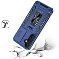 thumbnail image 2 of For Samsung Galaxy S25+ /S25 Plus /S24+ Plus Case, Tough Hybrid Case with Movable Camera Window & Metal Ring Stand Shockproof Phone Cover (Blue), 2 of 8