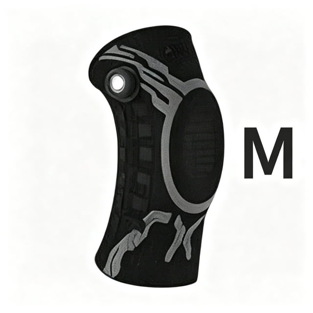 JWCJ Left Leg Black Knee Brace with Precision Dial System, Adjustable Knob Support for Running and Basketball, Unisex Performance Knee Stabilizer, M