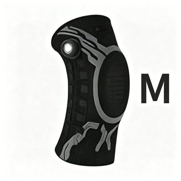 JWCJ Left Leg Black Knee Brace with Precision Dial System, Adjustable Knob Support for Running and Basketball, Unisex Performance Knee Stabilizer, M