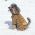 thumbnail image 6 of Warm Dog Sweater with Turtleneck Puppy Jumpsuit Pet Windproof Warm Cold Weather Jacket Long Sleeve Winter Pullover Outfit Clothes for Small Medium Large Outdoor Walking Hiking Sleep(Brown,L), 6 of 6