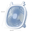 thumbnail image 5 of Drrntien Desk Fan 3 Speed Camping Table Fan Rechargeable Tent Fan with LED Light, 5 of 20
