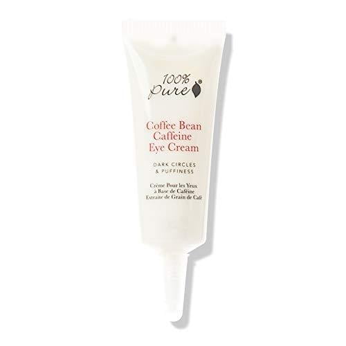 100% Pure Coffee Bean Caffeine Eye Cream, 0.3 oz, Anti-Inflammatory, Brightens Dark Circles, Concentrated with Potent Anti-Aging Vitamins, Antioxidants, and Nourishing... 0.3 Fl Oz