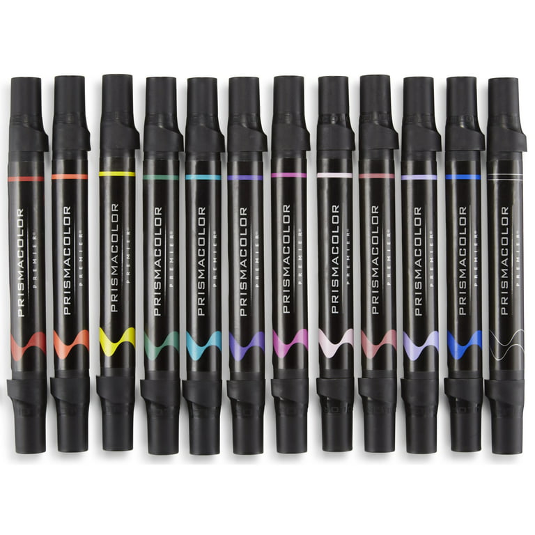 Prismacolor Premier Double-Ended Art Markers, Fine and Brush Tip, Assorted  Colors, 48 Count with Carrying Case 