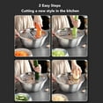 thumbnail image 3 of Colander, 3 In 1 Colander Strainer Set Stainless Steel Rice Washing Bowl Food Strainer Grater, 3 of 8