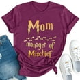 thumbnail image 1 of WILLBEST Chemises pour Femmes Mode Imprimée Haut Ample Col Rond T-Shirt 2437, 1 of 3