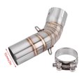 thumbnail image 2 of Motorcycle Full Exhaust System Circling Front Pipe Connect for Kawasaki Z650 Ninja 650（Silver）, 2 of 3