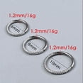 thumbnail image 2 of 1pc ASTM F136 Titanium Septum Ring 16G/(8mm-10mm) Septum Jewelry,Triple Sided Micro CZ Nose Hoop Nose Rings Silver/Gold Cartilage Conch Helix Rook Hoop Earrings for women men, 2 of 7