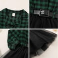 thumbnail image 5 of Younger Tree Little Girl Buffalo Plaid Tutu Skirt Party Princess Dress Christmas Clothes Outfits for 7-8T, 5 of 6