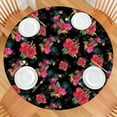 thumbnail image 2 of Round Fitted Tablecloth with Elastic Edges Fits 36"-44" Round Tables Pioneer Colorful Floral Waterproof Table Cover Washable Indoor and Outdoor for Party Kitchen Dinner Banquet Patio Picnic, 2 of 7