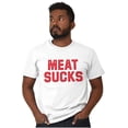thumbnail image 4 of Meat Sucks Vegan Vegetarian Veggie Men's Graphic T Shirt Tees Brisco Brands S, 4 of 4