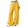 thumbnail image 6 of Nestiefly Women’s Barrel Sweatpants Wide Leg Baggy Pants High Waisted Joggers with Drawstring Waist with Pockets 2026 Yellow 2XL, 6 of 8