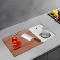 thumbnail image 2 of 23 Inch Silver Undermount Bar Sink with Glass Rinser Stainless Steel Undermount Workstation Sink Prep Sink,Single Bowl Deep Kitchen Sink with Cup Washer with Cup Washer (Silver), 2 of 9