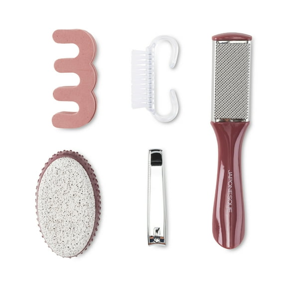 Japonesque Pink Pedicure Kit, 5 Piece – Complete pedicure set for at-home professional care