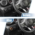 thumbnail image 5 of 1 Set Air Conditioner Headlight Volume Tune Control Button Ring Trim Cover for Jeep Wrangler JL JLU Orange, 5 of 6