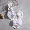 thumbnail image 5 of AUDeals Women’s Ankle Strap Bowknot Flat Sandals Open Toe Dressy Slip On Summer Beach Holiday Casual Shoes (White, 6.5), 5 of 7