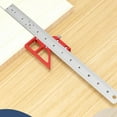 thumbnail image 2 of 45/90 Degree Right Angle Line Gauge Carpenter Center Finder Carpentry Aluminum Center Scribing Ruler, 2 of 5