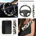 thumbnail image 5 of XYZCANDO Cow Print Trash Can Car Coasters Handbrake Cover Lipstick Cover Keychain Fender Cover Seat Belt Cover Armrest Cover Steering Wheel Cover Car Cushion Cover Colorful, 5 of 7