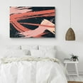 thumbnail image 2 of PixonSign Canvas Print Wall Art Geometric Red Brushstrokes on Black Background Abstract Shapes Illustrations Modern Art Minimalist Colorful Multicolor Ultra for Living Room, Bedroom, Office - 32"x48", 2 of 5