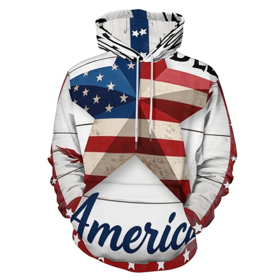 God Bless America Star Banner-1 3D Print Hoodie Men Women Autumn Thin Pullover Sweatshirt Vintage Streetwear Tops