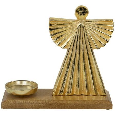 Northlight Heavenly Angel Metal Christmas Votive Holder - 10" - Gold