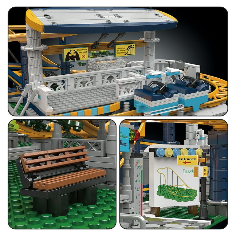 Mould King Roller Coaster Kit, 3238 PCS Building Blocks, ABS
