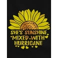 thumbnail image 2 of Cute Sunflower Graphic Shirt Summer Casual Top Girls V-Neck Fitted Women T-Shirt XX-Large Black, 2 of 5